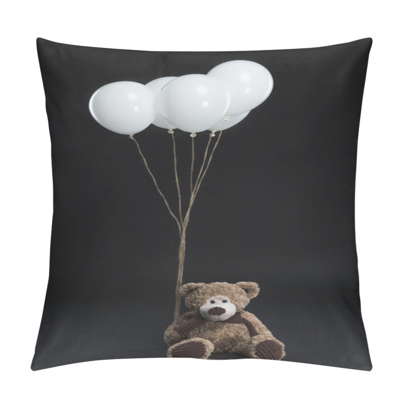 Personality  Teddy Bear With Helium Balloons Pillow Covers