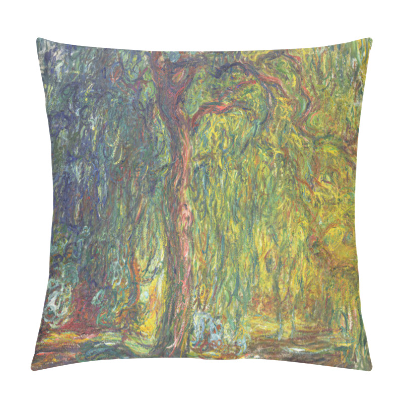 Personality  Weeping Willow, Is An Oil Painting On Canvas 1885 - By French Painter Claude Monet (1840-1926). Pillow Covers