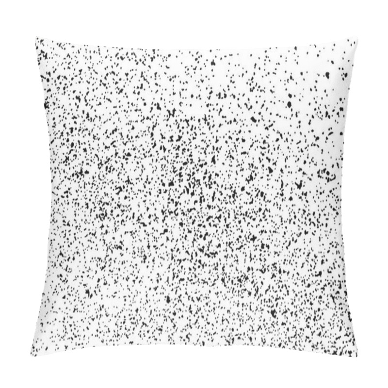 Personality  Black Grainy Texture Isolated On White. Pillow Covers