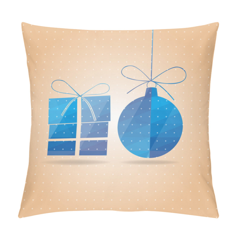 Personality  Vectorial Blue New Year's Card Pillow Covers