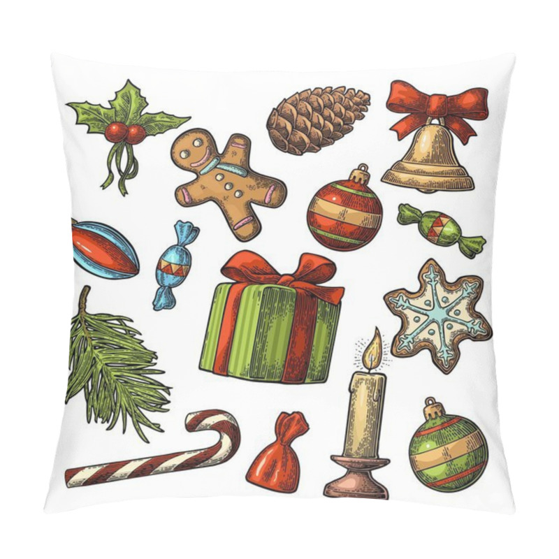 Personality  Merry Christmas And Happy New Year Set. Pillow Covers