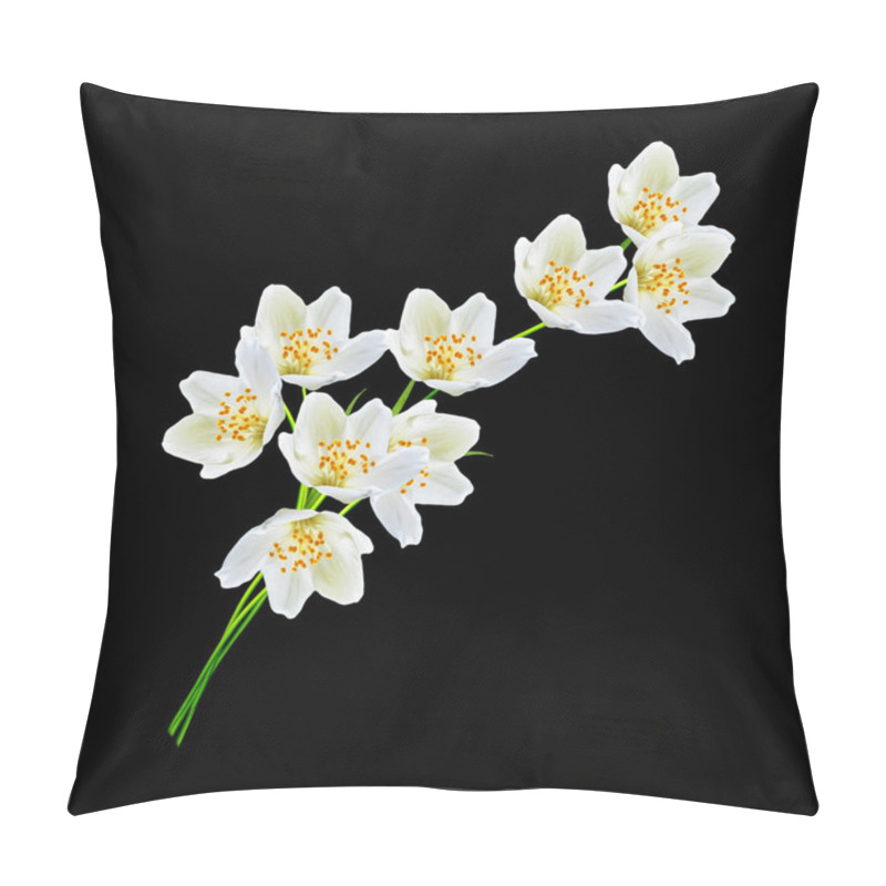 Personality  White Jasmine Flower.  Pillow Covers