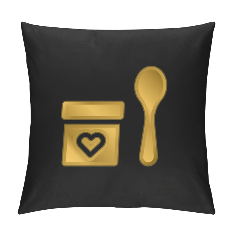 Personality  Baby Food Gold Plated Metalic Icon Or Logo Vector Pillow Covers