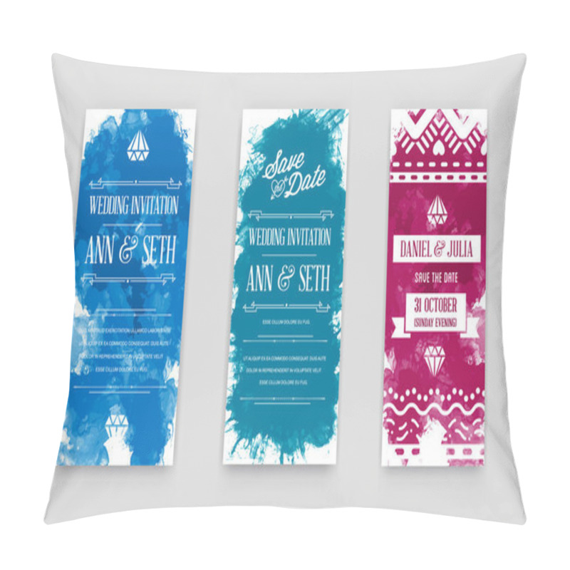 Personality  Set Of Wedding Invitation Card Pillow Covers