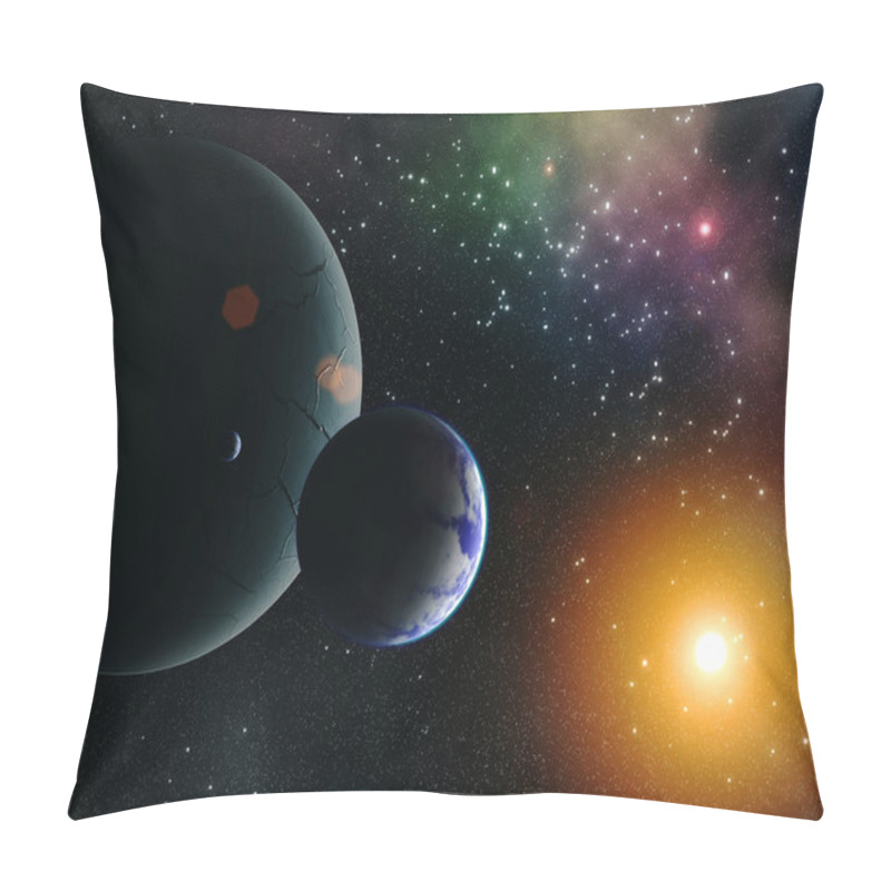 Personality  Exoplanets In Outer Space Pillow Covers