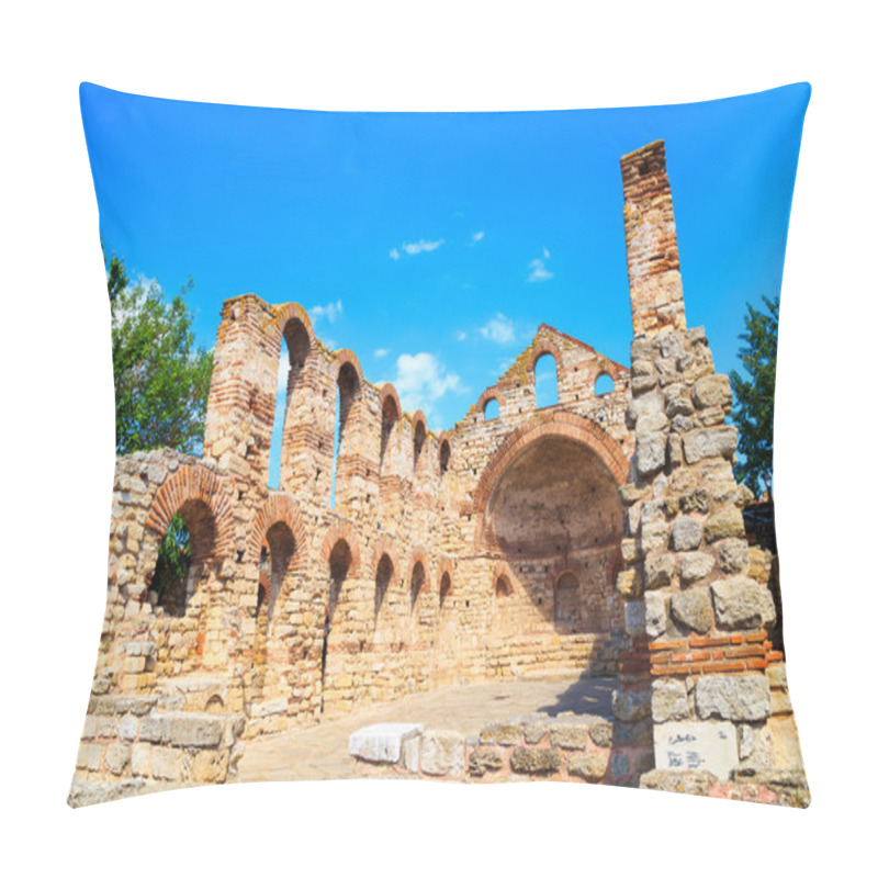 Personality  The Ancient Church Of St. Sophia, Nessebar, Bulgaria Pillow Covers