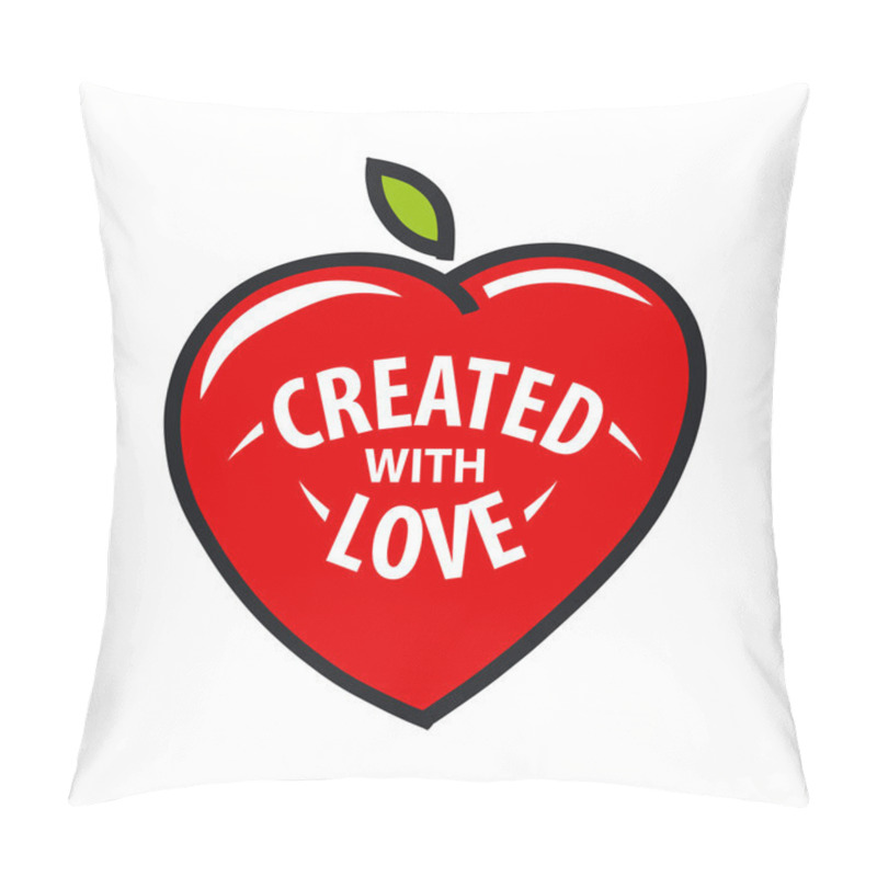 Personality  Vector Logo Heart In The Form Of Fruit Pillow Covers