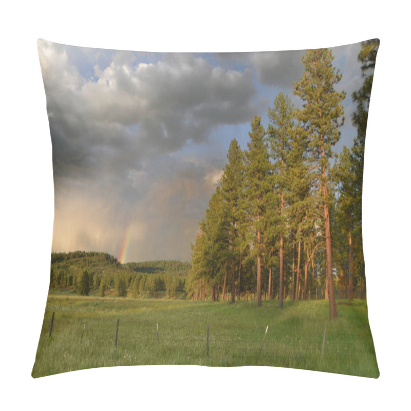 Personality  Distant Rainbow In The Breaking Clouds Pillow Covers