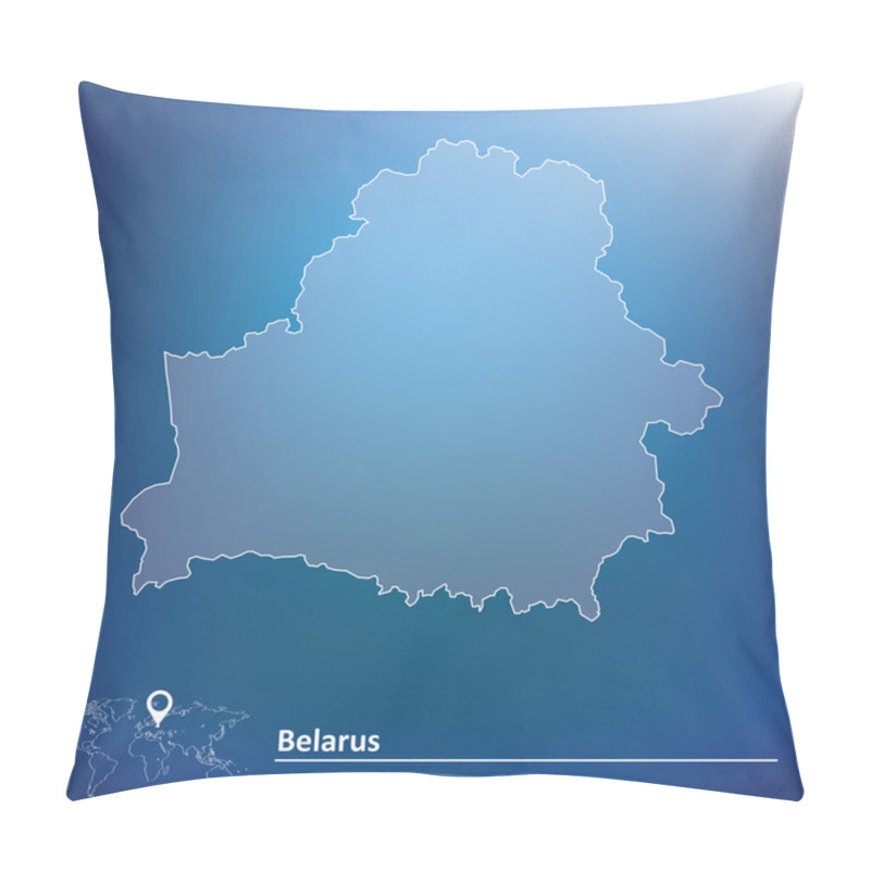 Personality  Map Of Belarus Pillow Covers