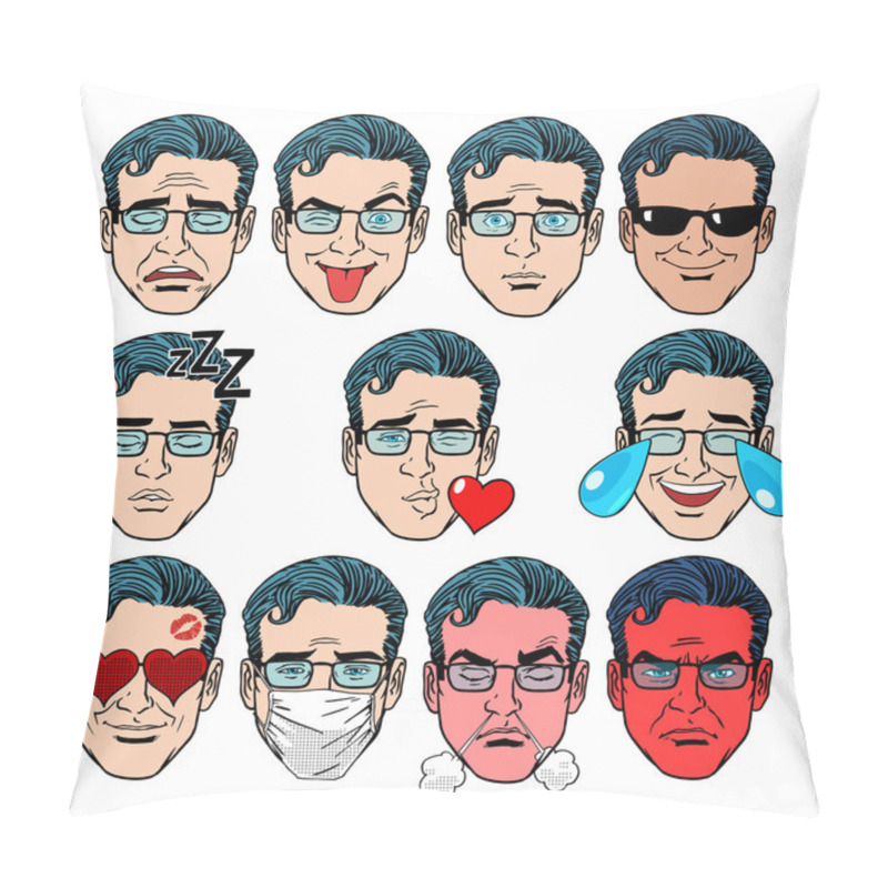 Personality  Set Emoji Emotions Men Pillow Covers