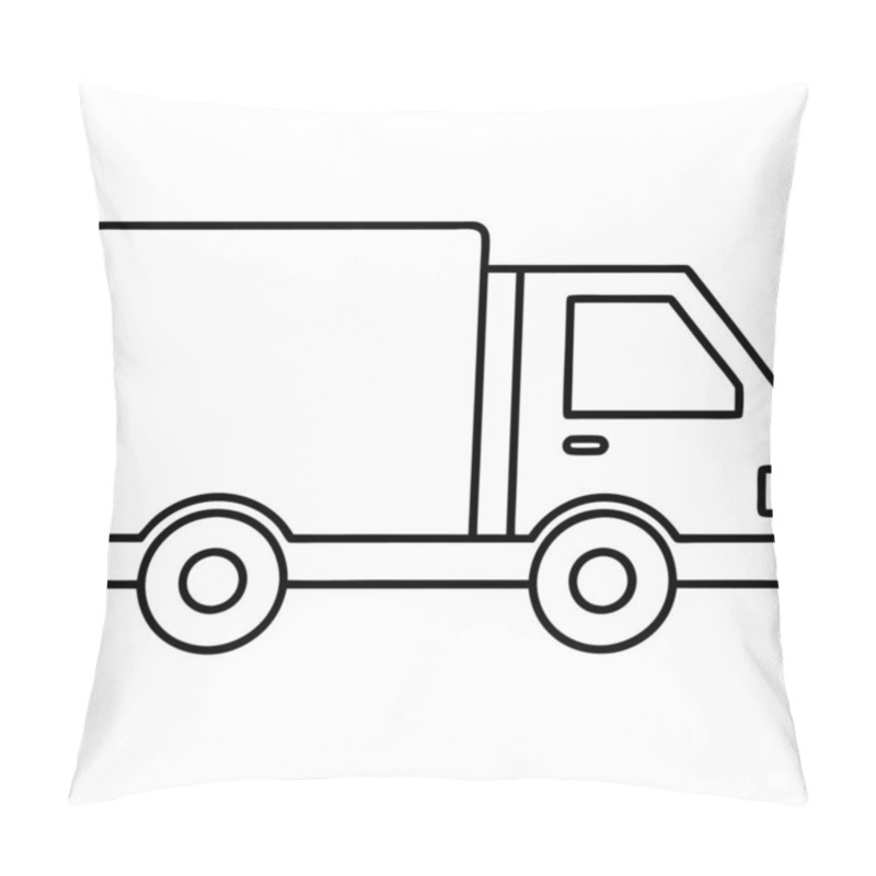 Personality  Cartoon Delivery Truck Illustration Pillow Covers