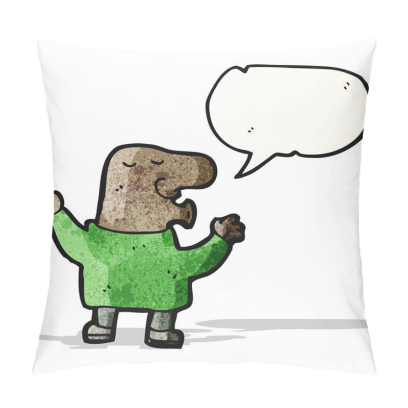 Personality  Cartoon Big Nose Man Talking Pillow Covers