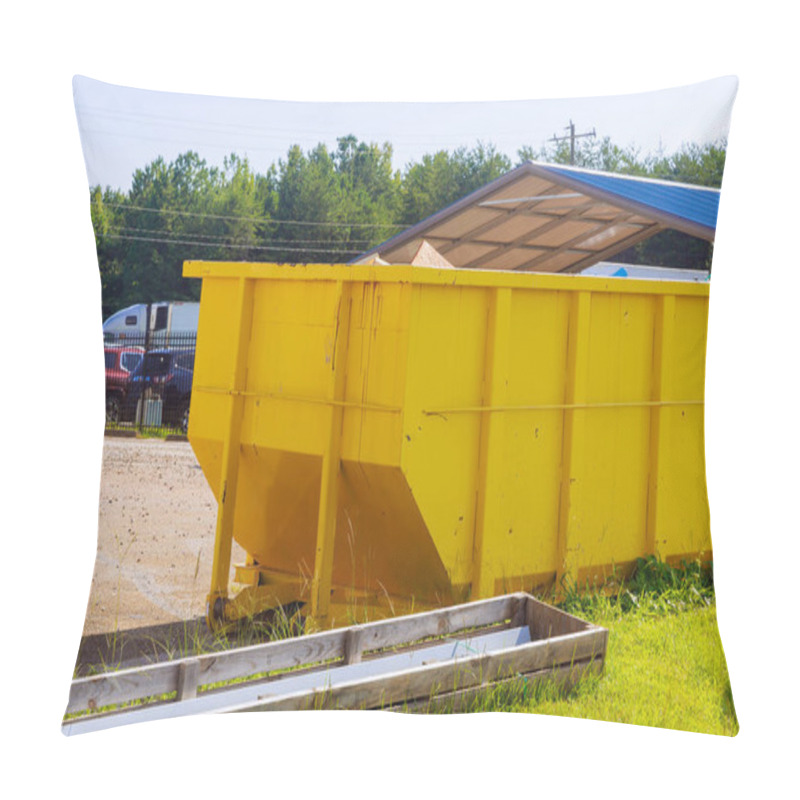 Personality  During Construction, Waste Is Stored In Metal Containers In Dumpsters Pillow Covers