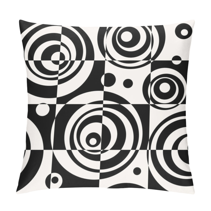 Personality  Squares And Circles Pattern Pillow Covers