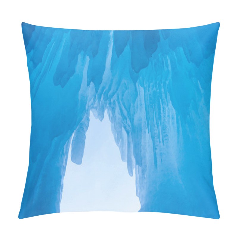 Personality  View Of Icicles On Lake Baikal, Siberia, Russia Pillow Covers