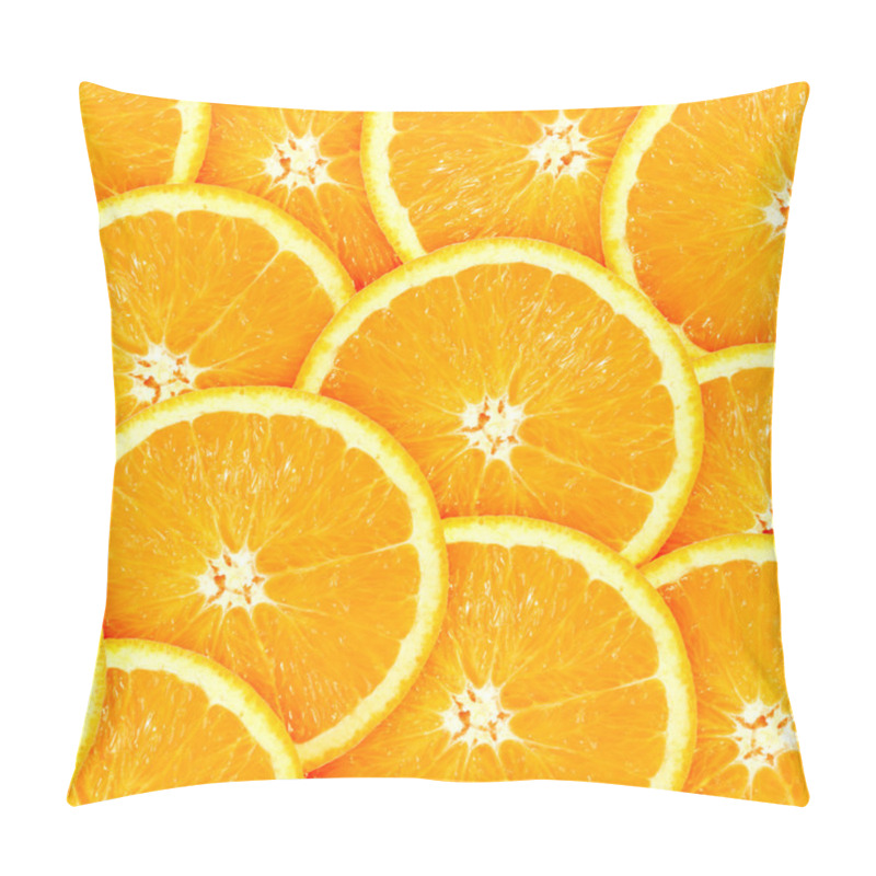 Personality  Abstract Background With Citrus-fruit Of Orange Slices Pillow Covers