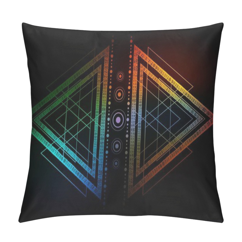 Personality  Hipster Mystic Sacred Geometry Blackwork Tribal Tattoo.Polyhedron Polygon Triangle,circle, Dots, Geometric Mathematical Forms.Abstract Background.Vector.Boho Dotwork Design.Navajo Jewelry Decorations. Pillow Covers