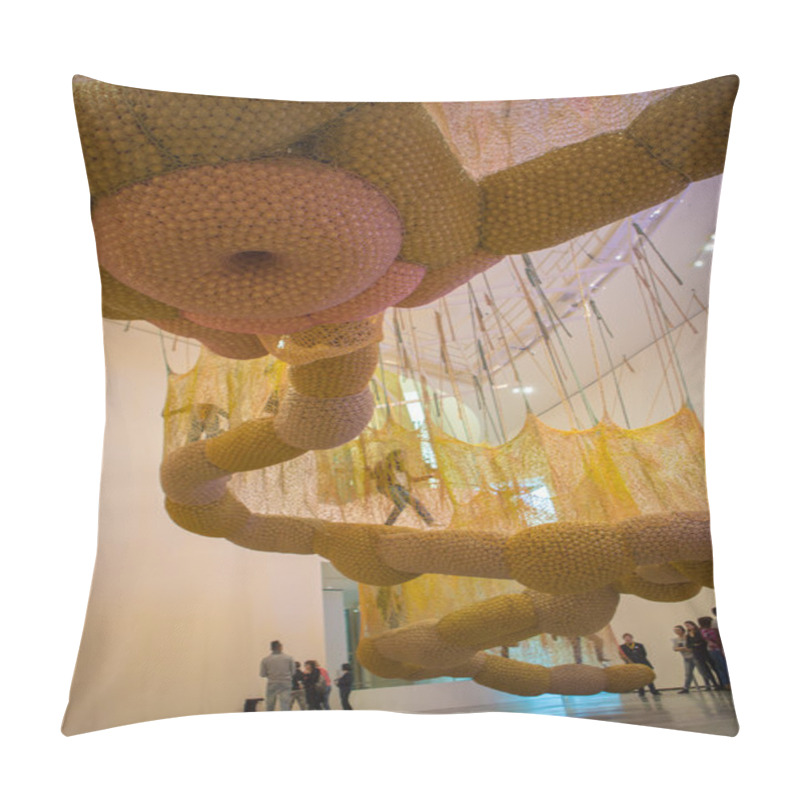 Personality  Art Installation Made Of Ernesto Neto In Bilbao Pillow Covers