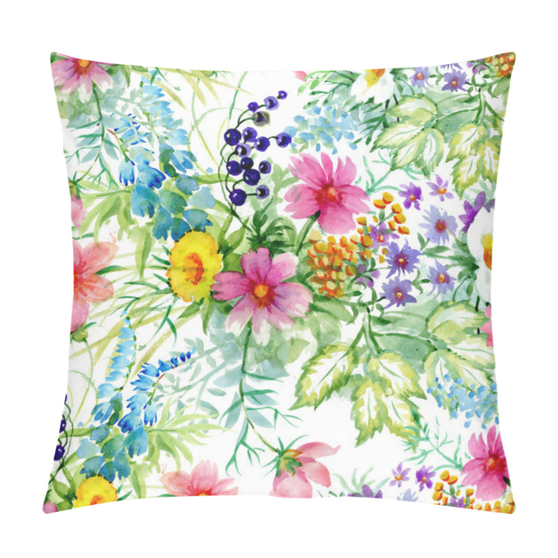 Personality  Wild Berries And Blooming Flowers Pattern Pillow Covers