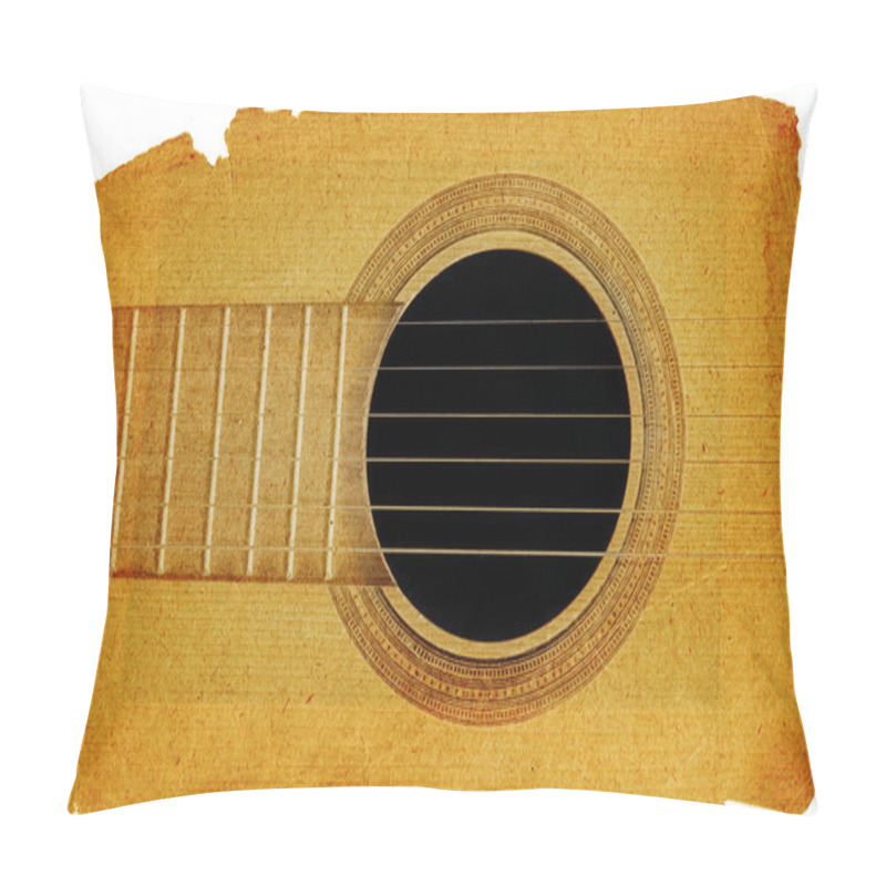 Personality  Background With Guitar In Grunge Style Pillow Covers