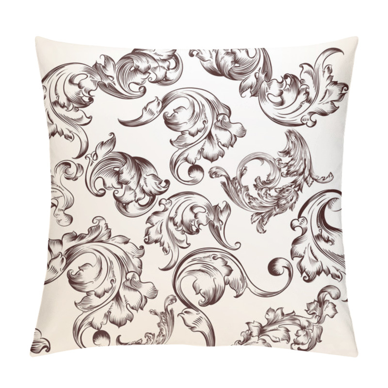 Personality  Collection Of Vector Swirls Pillow Covers