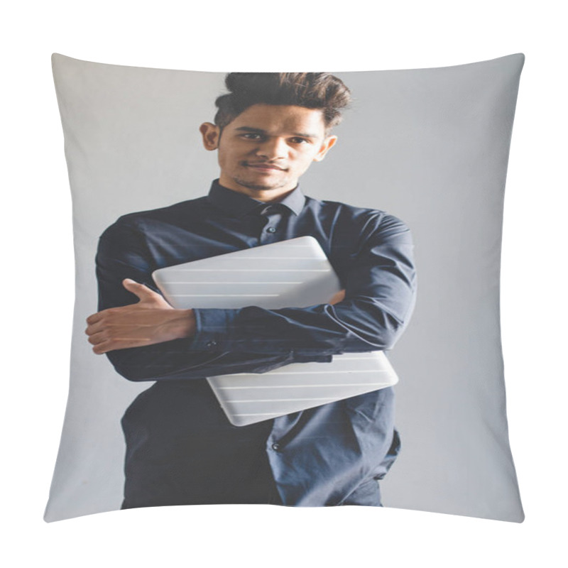 Personality  Young Man With Laptop Pillow Covers