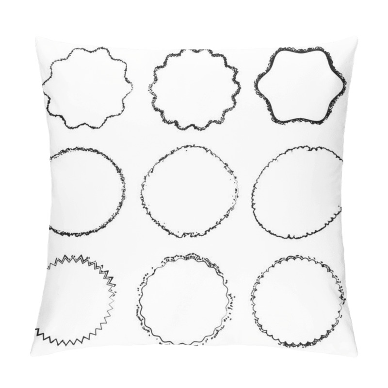 Personality  Decorative Grunge Stamps Set Pillow Covers