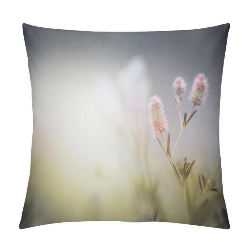 Personality  Wild Flowers On Dusk Fog Nature Background Pillow Covers