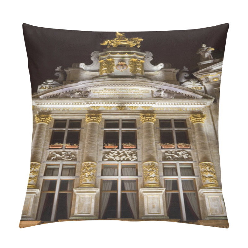 Personality  One Of The Guildhalls On The Grand Place In Brussels. Pillow Covers