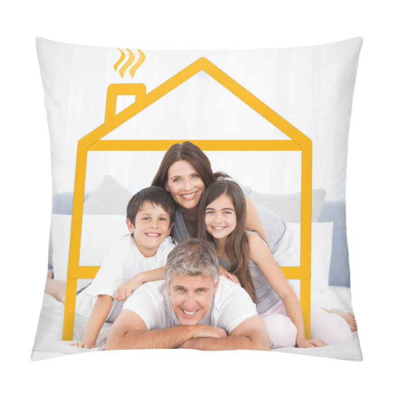 Personality  Happy Familly Looking At The Camera Pillow Covers