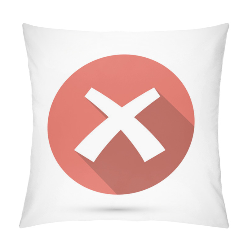 Personality  Wrong Mark Icon Flat Pillow Covers