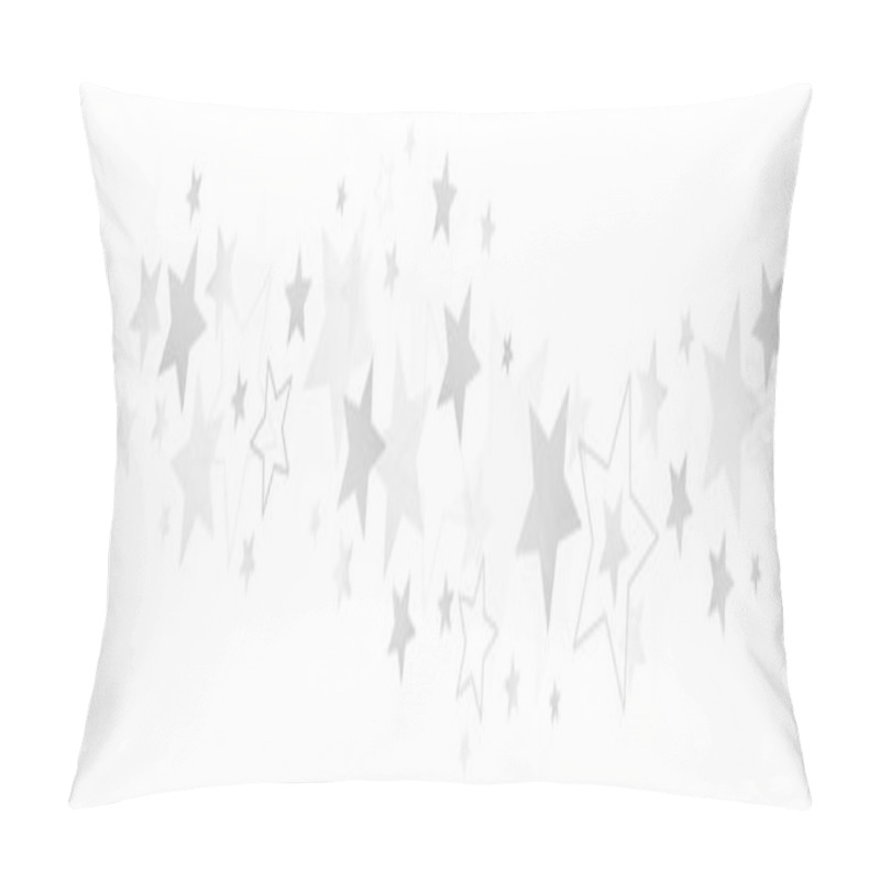 Personality  Horizontal Border Different Silver And Gray Star Pillow Covers