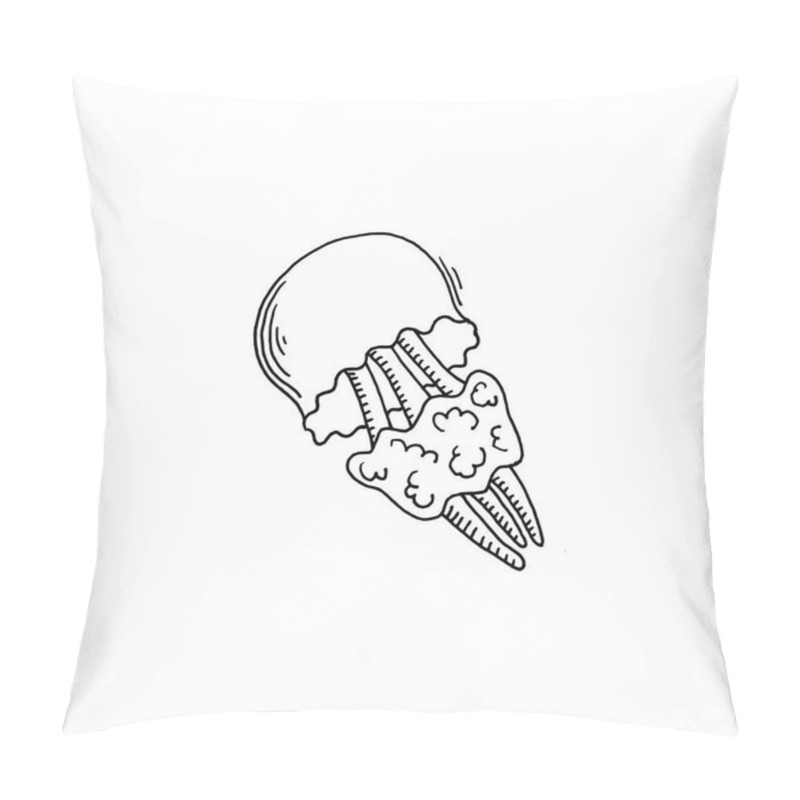 Personality  Jellyfish Sketch Drawing Icon Summer Themed Pillow Covers