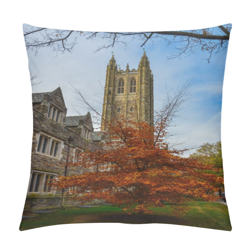 Personality  PRINCETON, NJ USA - NOVENBER 12, 2019: Eneral View Of Holder Hall Building, Exterior Facade, Princeton University, Princeton, New Jersey USA Pillow Covers