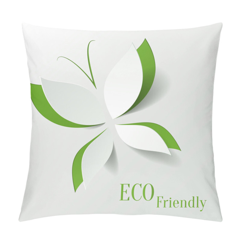 Personality  Eco Concept - Green Butterfly Cut The Paper Like Leaves Pillow Covers