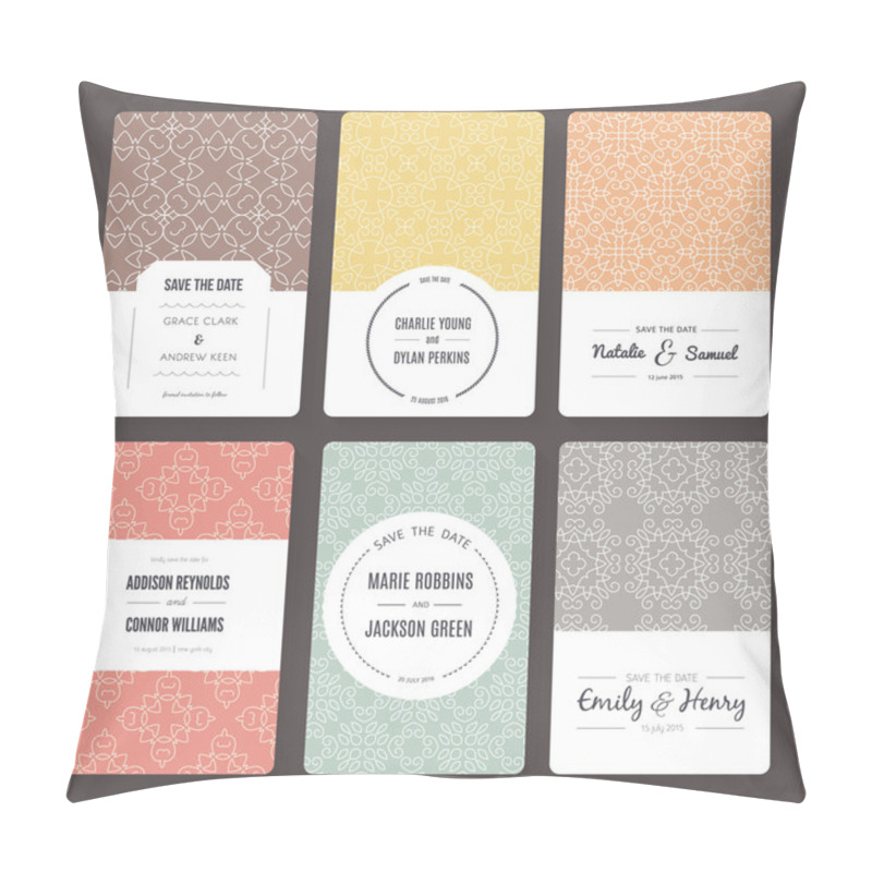 Personality  Save The Date Templates Pillow Covers