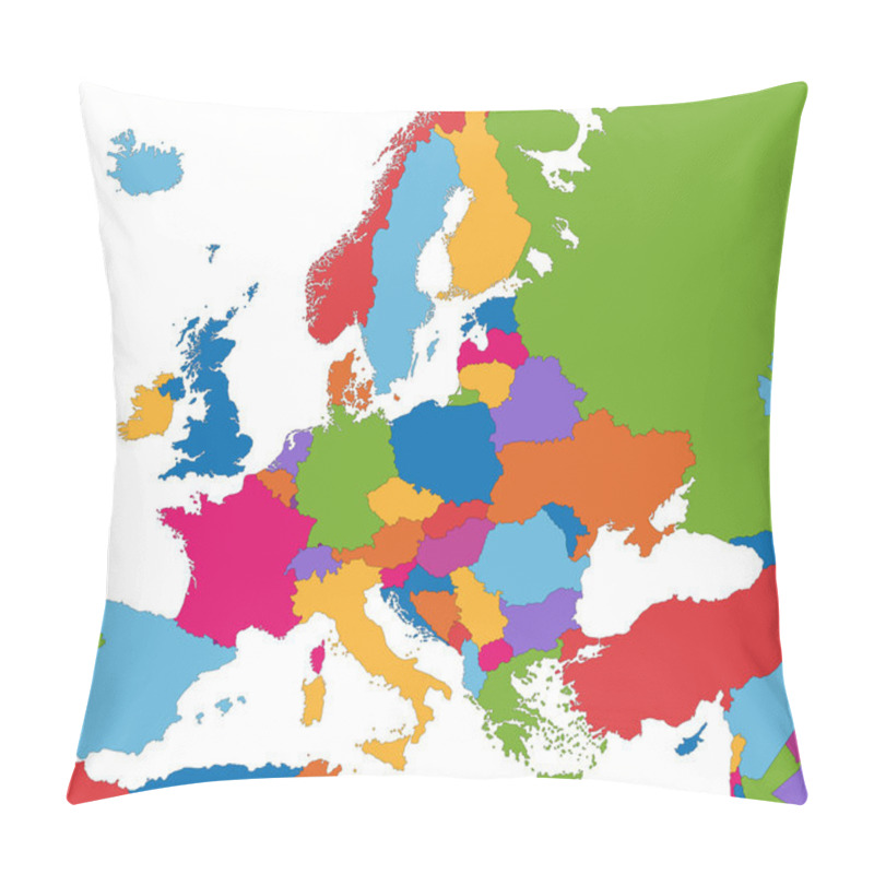 Personality  Europe Map Pillow Covers