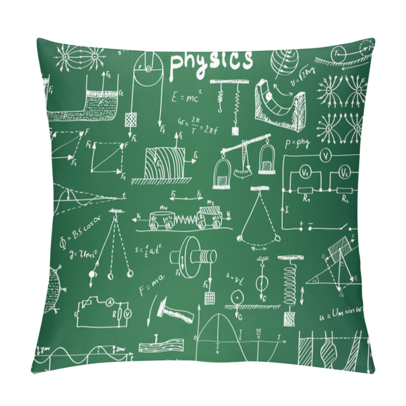 Personality  Physical Formulas And Phenomenons On School Board Pillow Covers