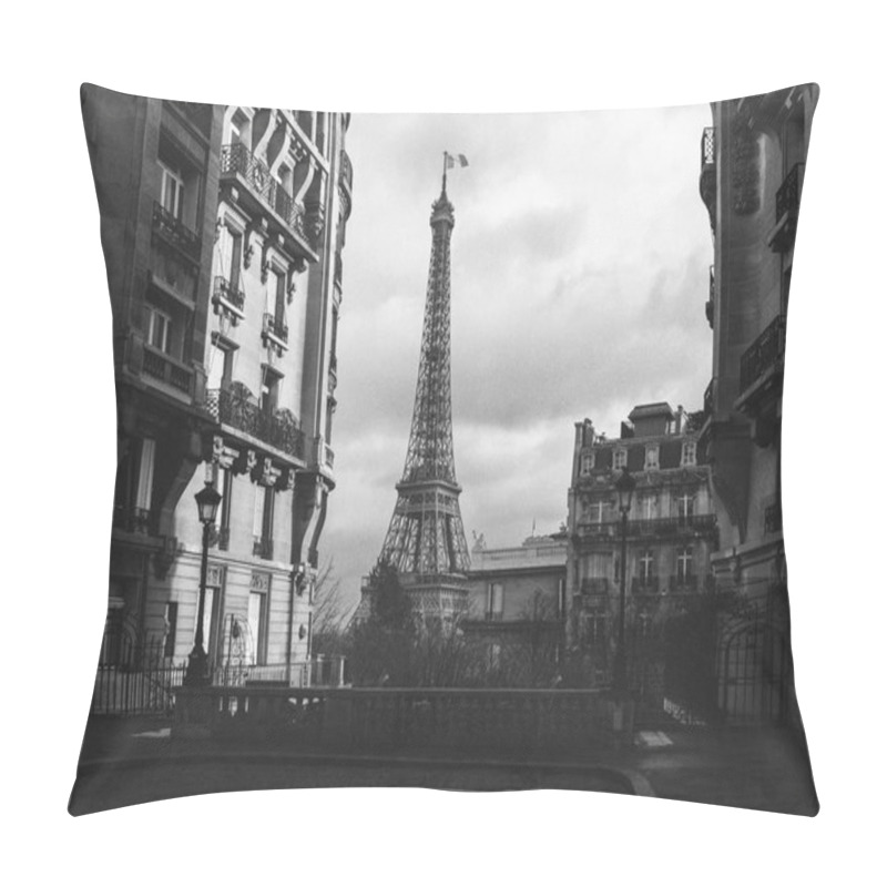 Personality  The Eifel Tower In Paris From A Tiny Street Pillow Covers