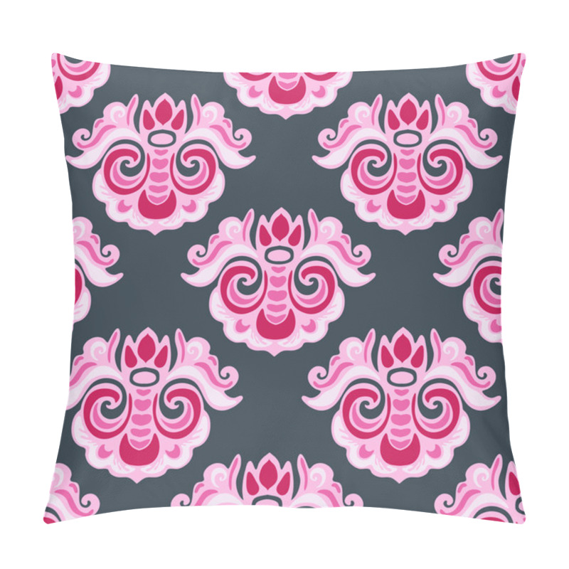 Personality  Pink Floral Damask  Vector Pattern Pillow Covers