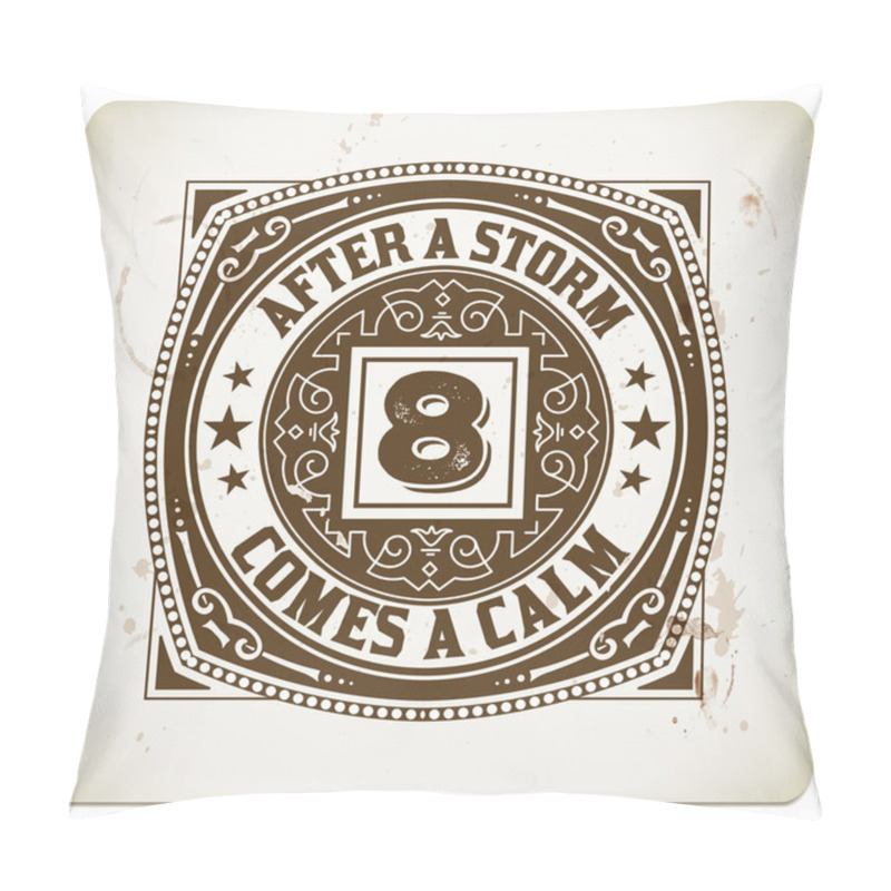 Personality  Retro Stamp. Coffee Drops Details. Elements Organized By Layers. Pillow Covers