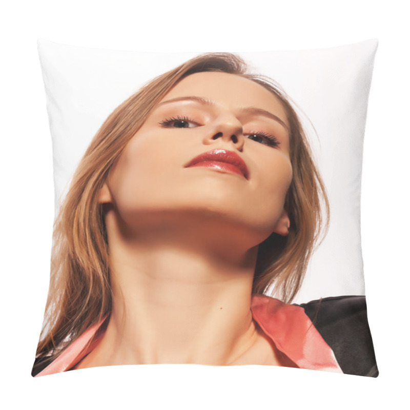 Personality  Arrogant Young Woman Looking Down On You Pillow Covers