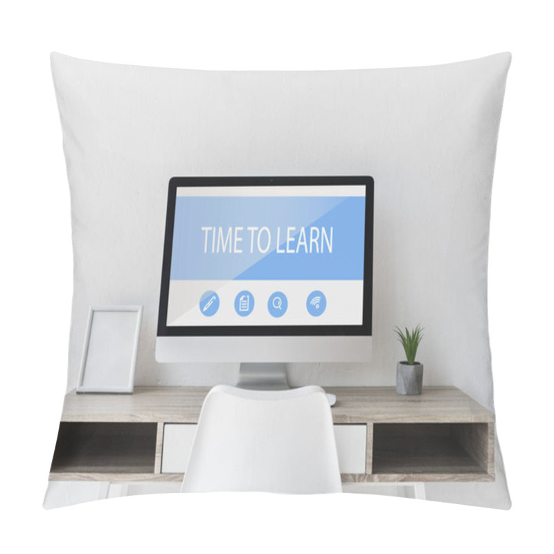 Personality  Computer With Learning Theme On Screen Pillow Covers