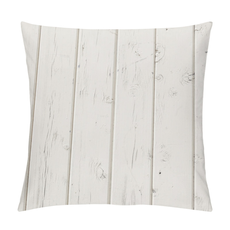 Personality  White Fence Made Out Of Wooden Planks Pillow Covers