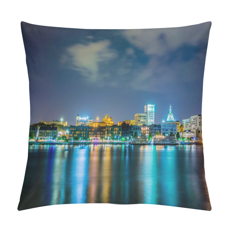 Personality  Savannah Georgia Waterfront And Street Scenes  Pillow Covers