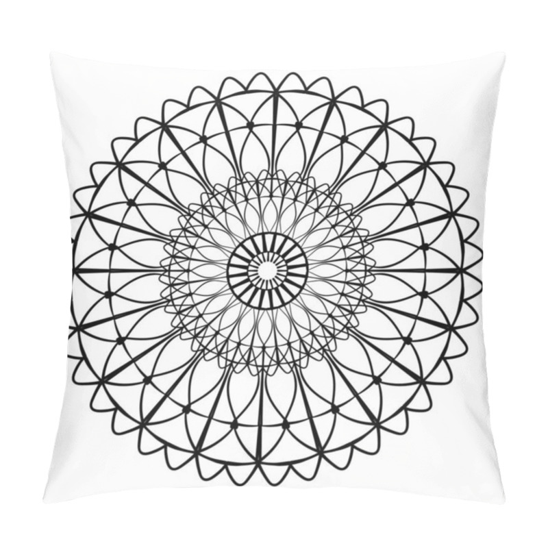 Personality  Mandala Ornament. Lace Pattern In Circle. Doodle Illustration. Vector Graphic Design Element. Pillow Covers