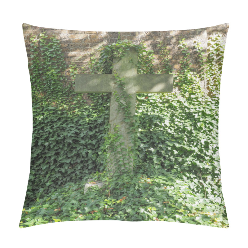 Personality  Tombs And Crosses At Goth Cemetery Pillow Covers