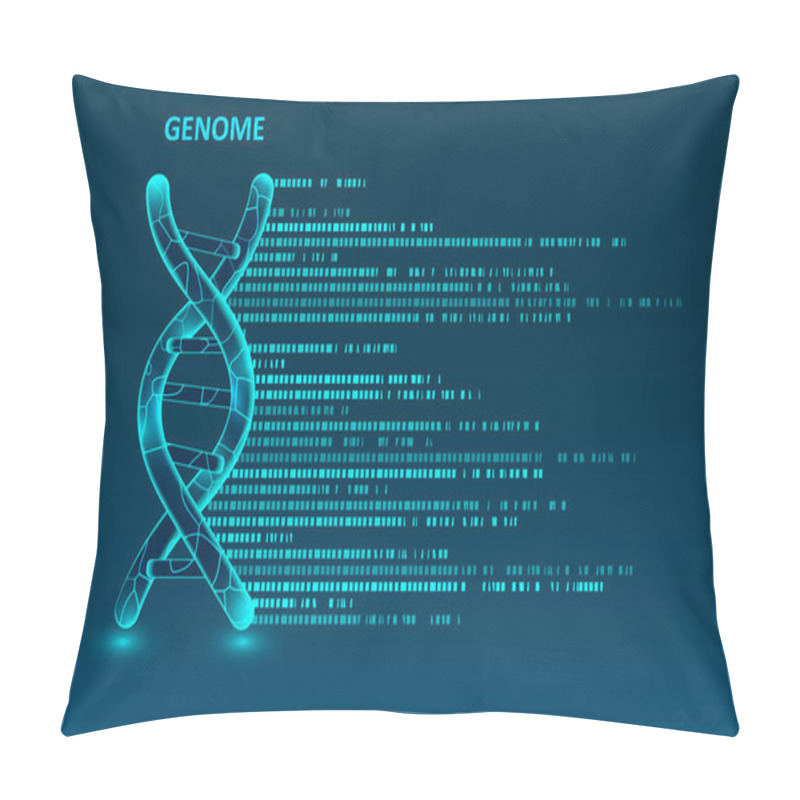 Personality  Big Genomic Data Visualization. DNA Test, Genom Map. Graphic Concept For Your Design Pillow Covers