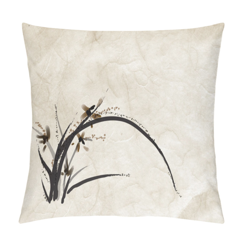 Personality  Chinese Painting Of Orchid Pillow Covers