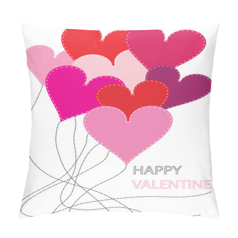 Personality  Valentine Illustration Of Patchwork Hearts Pillow Covers